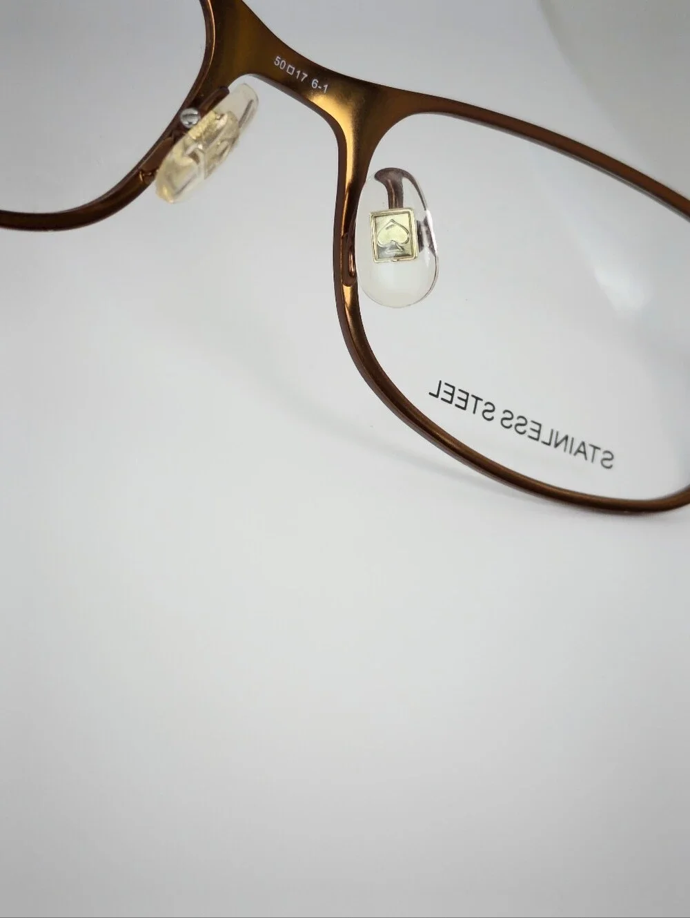Kate Spade New York. Brown Copper  Stainless Steel Eyeglass Frames.